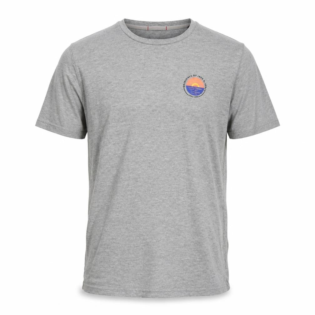 Jack & Jones Grey Beach Theme Men's T-Shirt, S