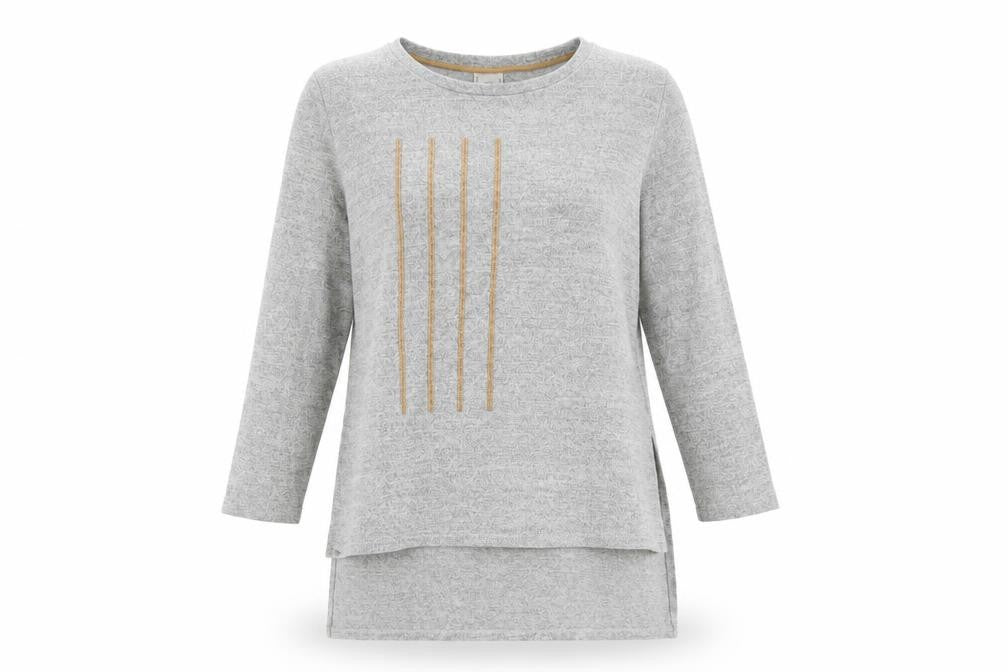Zara Womens Grey Long Sleeve Jersey Top Size 10