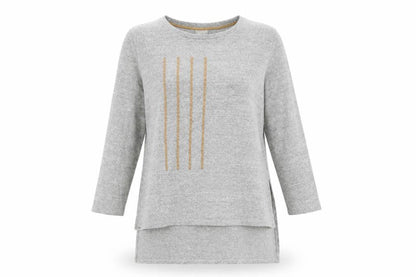 Zara Womens Grey Long Sleeve Jersey Top Size 10