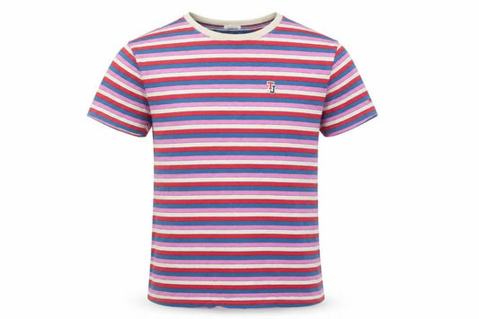 Tommy Jeans Men's Multicoloured Striped T-Shirt M