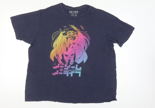Sentai Men's 2XL Black No Game No Life Anime T-Shirt