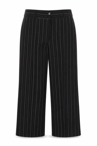 Simply Be Women's Black Striped Trousers 16