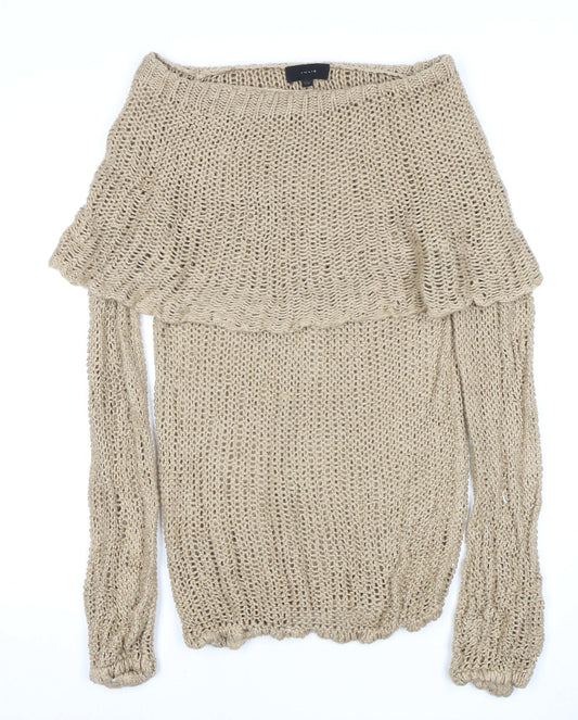 Joule Women's Beige Open-Knit Pullover Jumper - Size S
