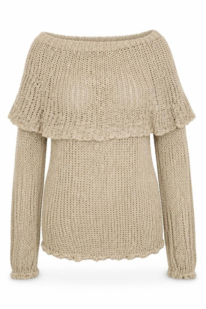 Joule Women's Beige Open-Knit Pullover Jumper - Size S