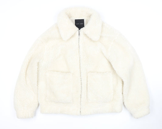 New Look Women's White Puffer Jacket Size 10