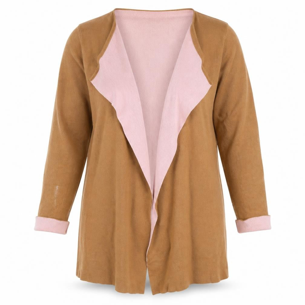 Kaffe Women's Brown Cardigan Jumper Size L