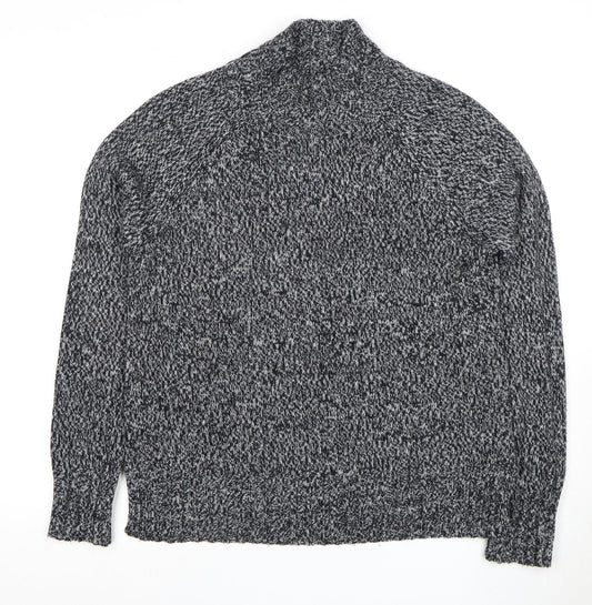 Next Women's Grey Mock Neck Pullover Jumper M
