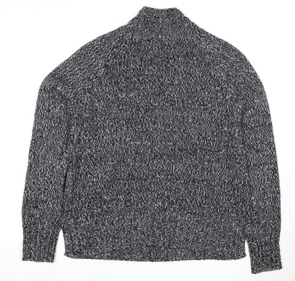 Next Women's Grey Mock Neck Pullover Jumper M