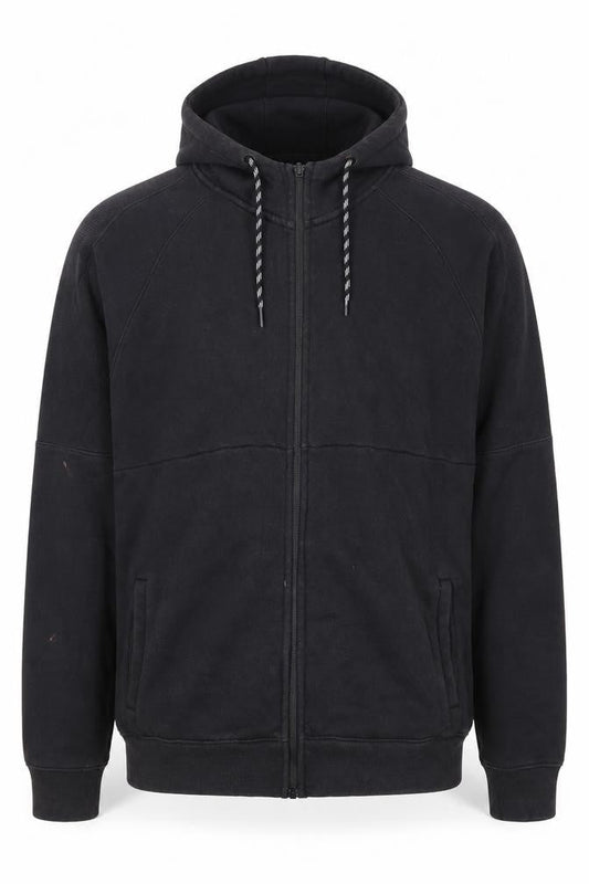 U.S. Athletic Men's Large Black Full Zip Hoodie