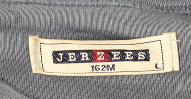 Jerzees Men's Grey Crew Neck Pullover Sweatshirt L