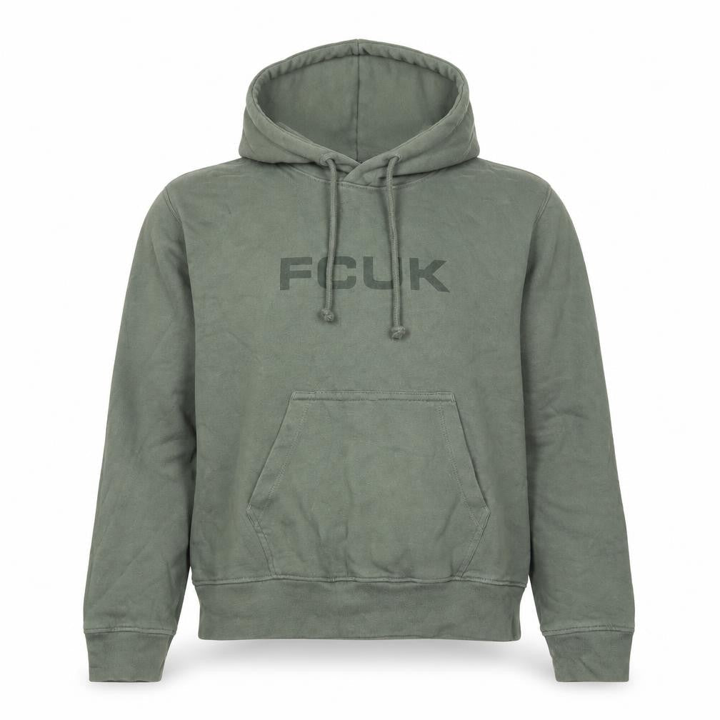 FCUK Green Unisex Pullover Hoodie M