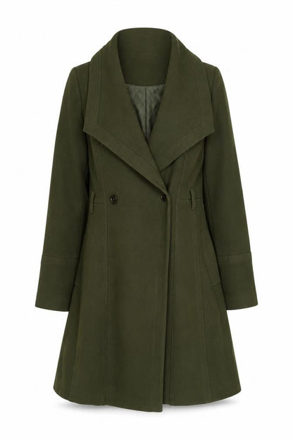 Oasis Women's Green Overcoat M - Casual Autumn/Winter