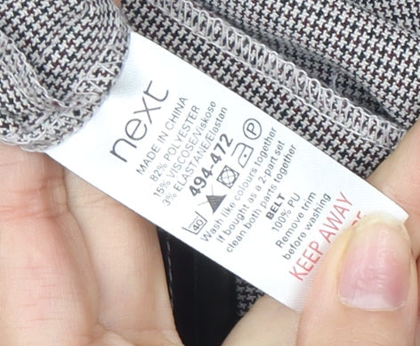 Next Women's Multicoloured Check Trousers Size 16