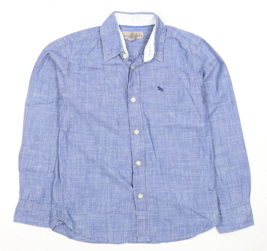 L.O.G.G. Boys Blue Button-Up Shirt, Long Sleeve, 11 Years
