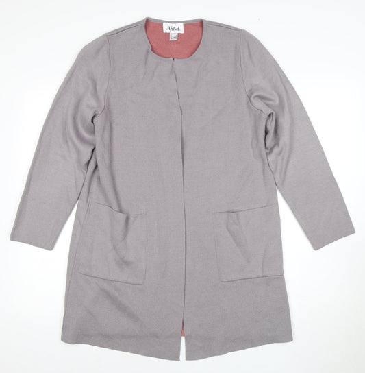 Afibel Women's Grey Cardigan Size 14 with Pockets