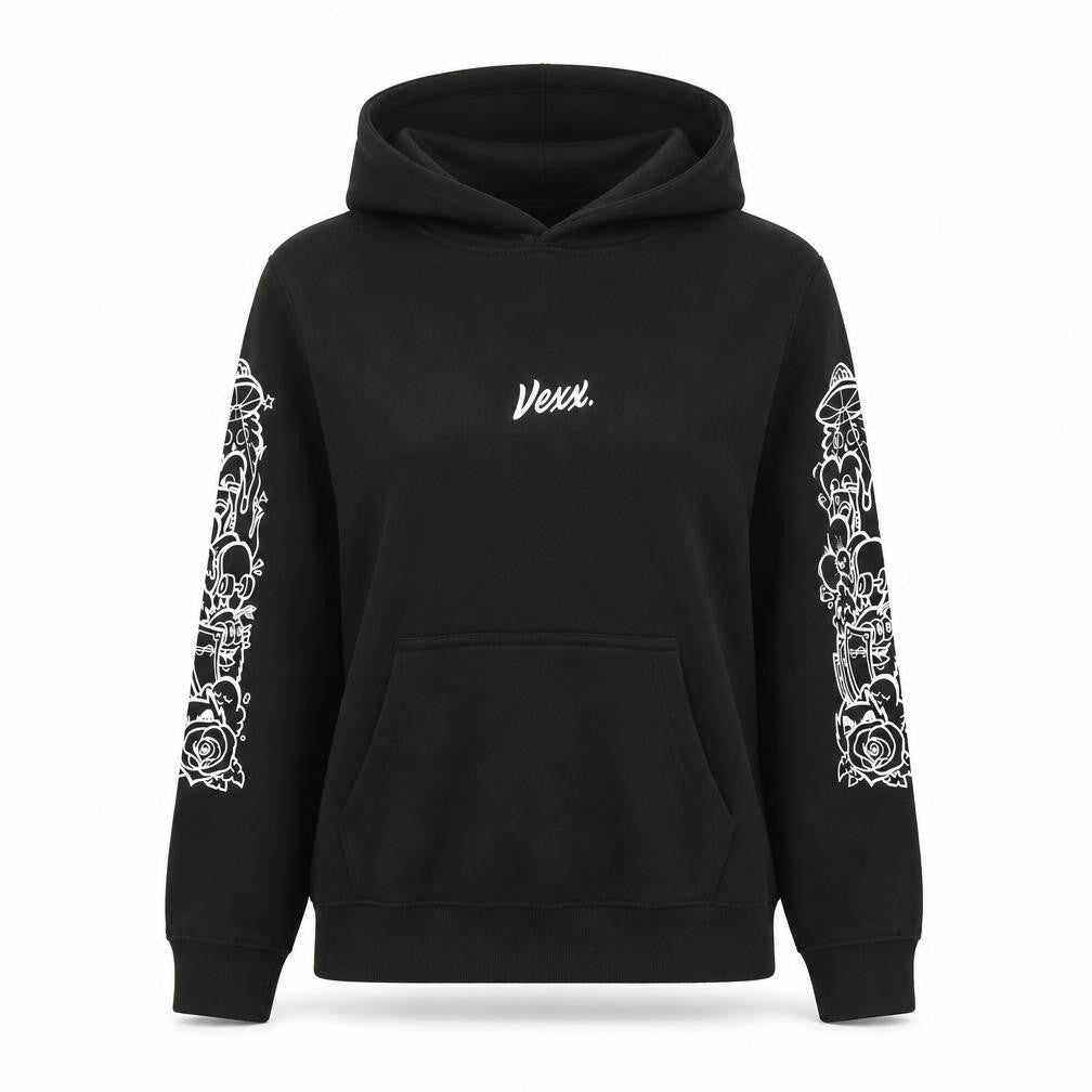Vexx Unisex Black Pullover Hoodie - Medium Fit