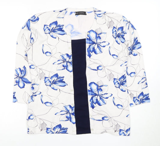 Just Elegance Women's Multicoloured Floral Button-Up M