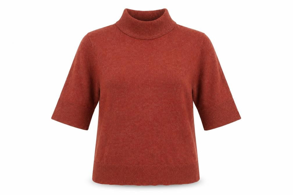 VILA Women's Brown Roll Neck Pullover Jumper - S