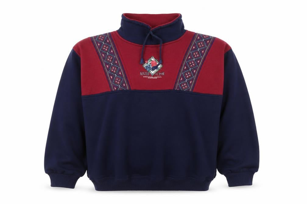 casuals Unisex Red Blue Argyle Pullover Sweatshirt Size 14