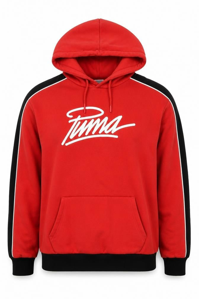 Puma Red Unisex Hoodie, Size 8, Pullover Style