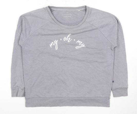 Pollyanna Women's Grey Pullover Sweatshirt S Casual