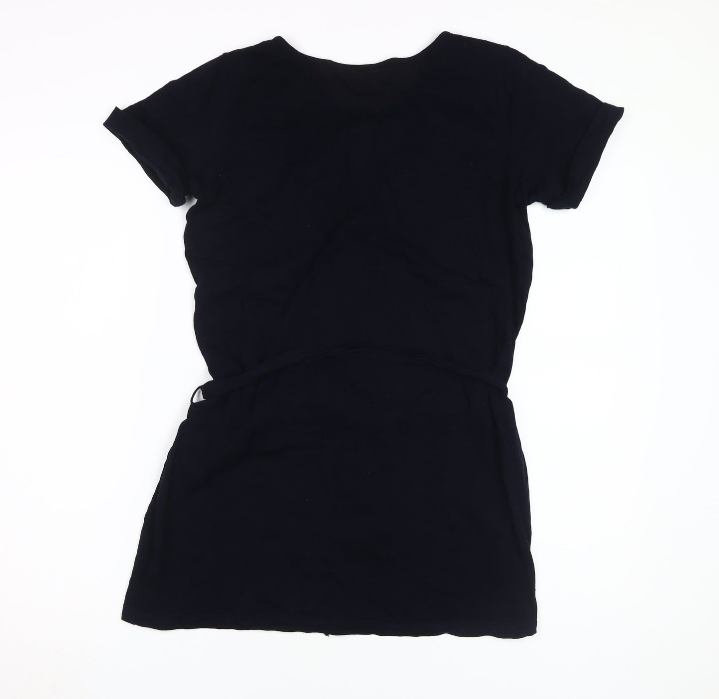 Marks and Spencer Women's Black Belted T-Shirt UK 14