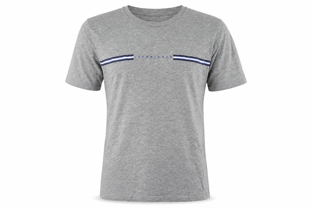 Jack & Jones Men's Grey Regular Fit T-Shirt L