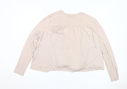 H&M Women's Beige Cardigan Size 12