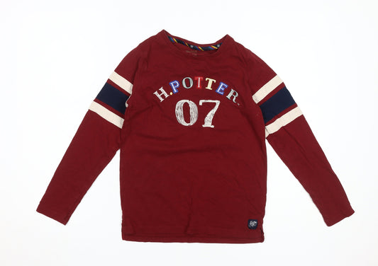 Marks and Spencer Boys Red Harry Potter Long Sleeve T-Shirt
