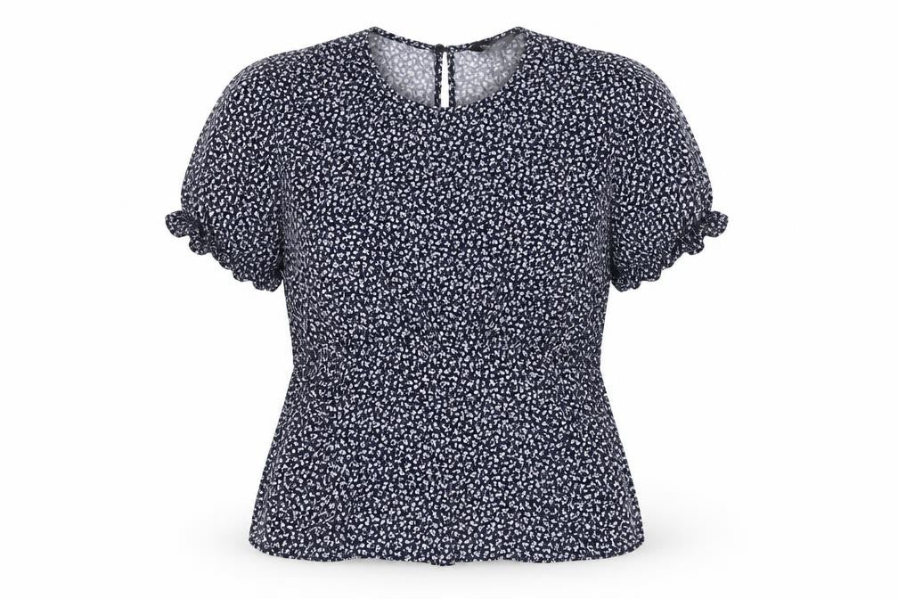 New Look Women's Blue Floral Blouse Size 14