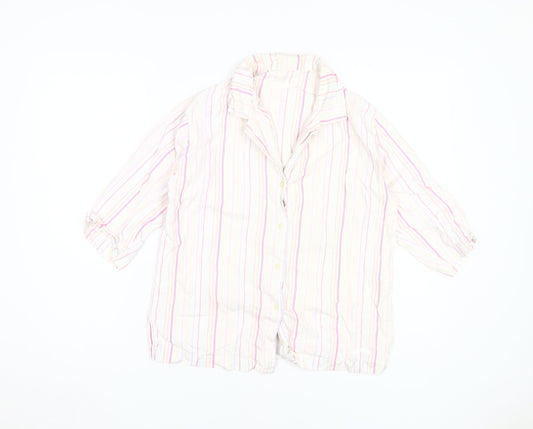 Marks and Spencer Women's Multicoloured Button-Up Shirt M