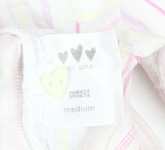 Marks & Spencer Women's Multicoloured Button-Up Shirt M