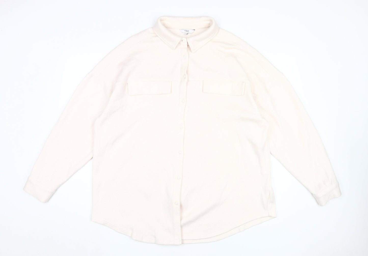 Next Women's Ivory Button-Up Shirt XL Collared Top