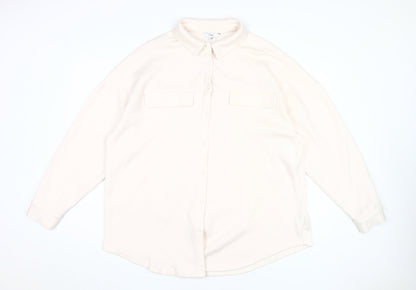 Next Women's Ivory Button-Up Shirt XL Collared Top