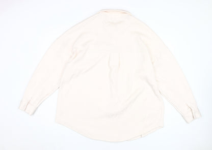 Next Women's Ivory Button-Up Shirt XL Collared Top