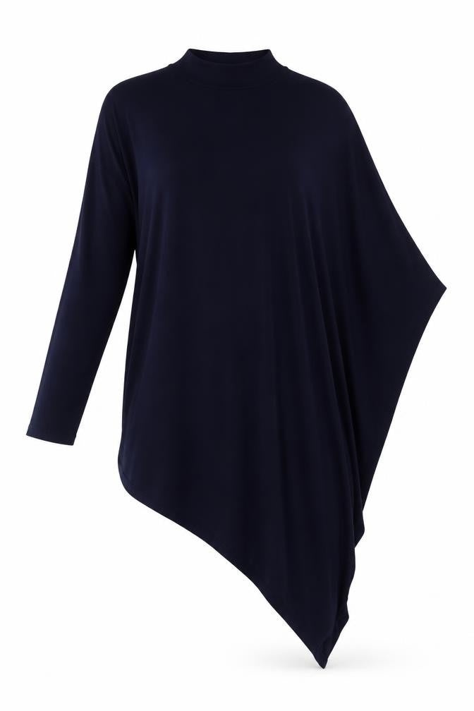 Select Women's Blue Dolman Single Sleeve Pullover Top