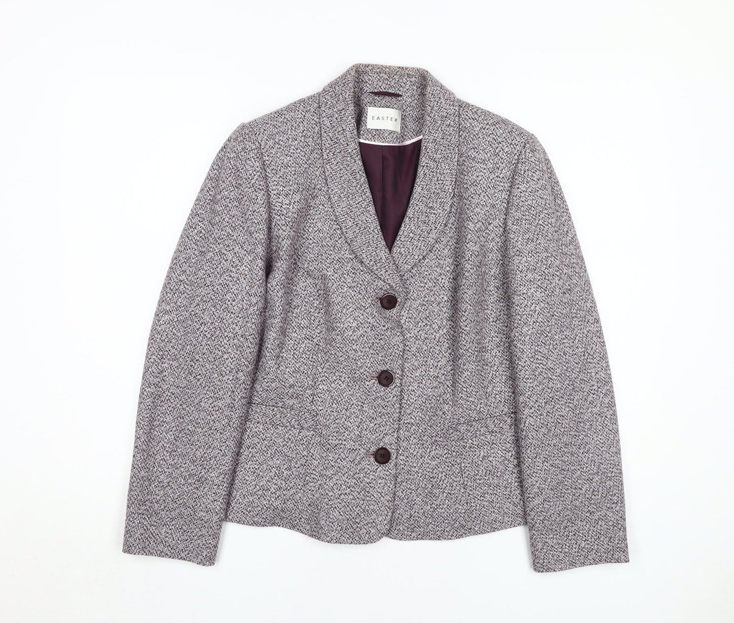 Eastex Women's Grey Herringbone Blazer, Size 14