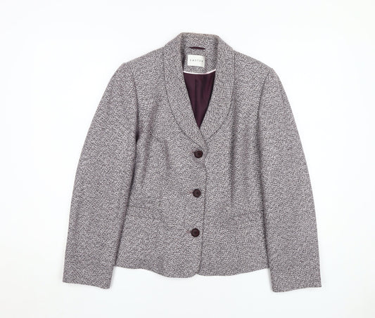 Eastex Women's Grey Herringbone Blazer, Size 14