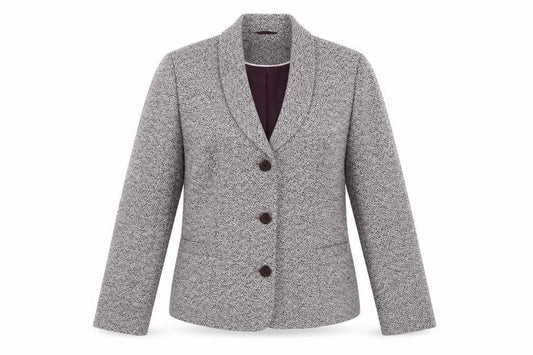 Eastex Women's Grey Herringbone Blazer, Size 14