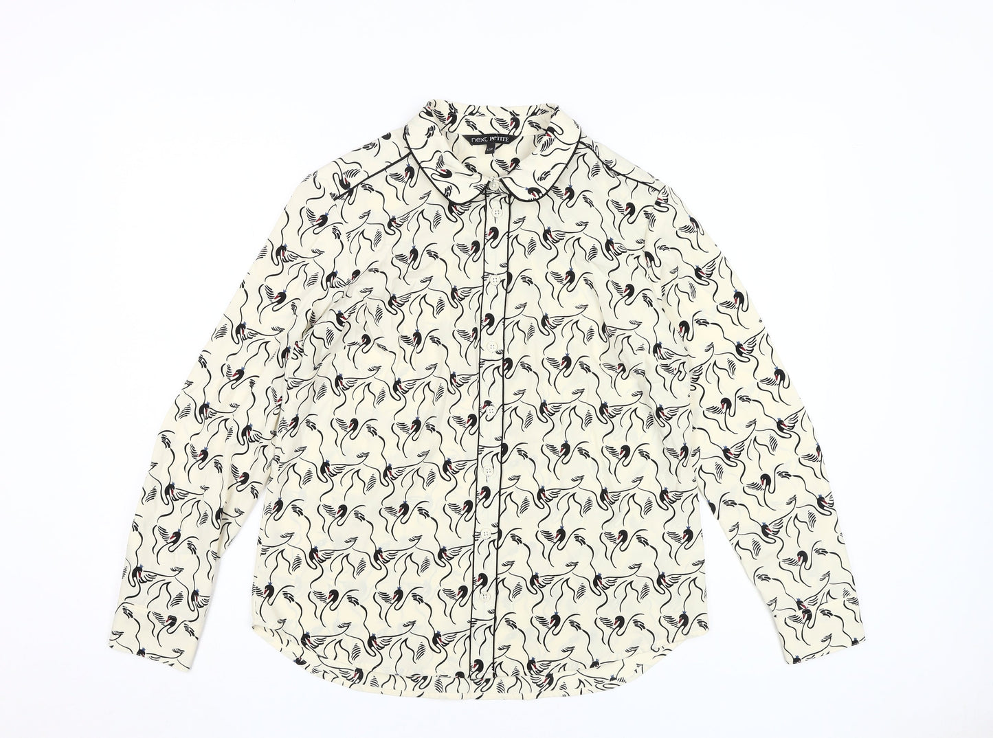 Next Women's Ivory Animal Print Button-Up Shirt
