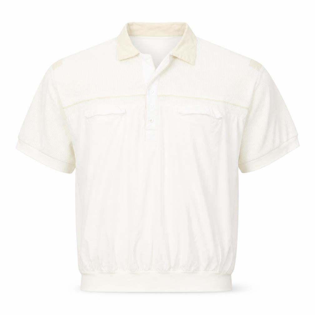 Canda Men's Ivory Short Sleeve Casual Shirt 42 in