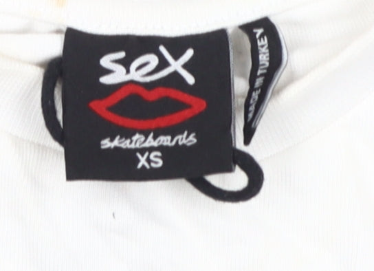 Sex Skateboards Unisex White XS T-Shirt Art Style