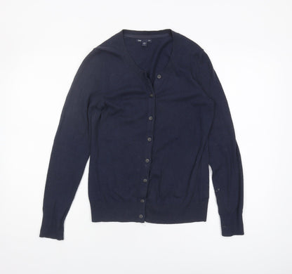 Preloved Gap Womens Blue Knit Cardigan S - Front