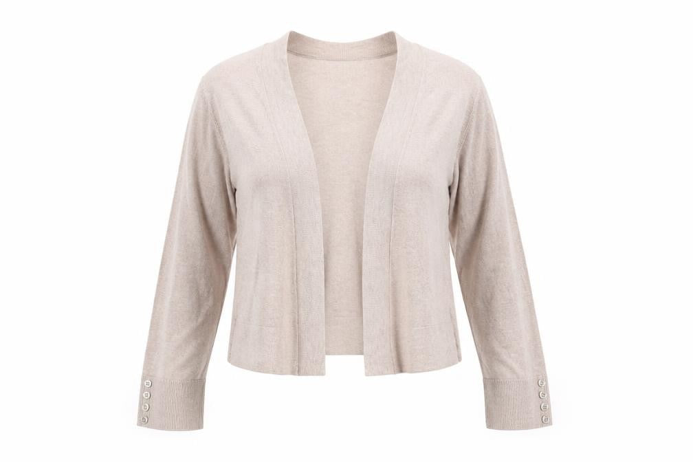 Wallis Women's Beige Cardigan, Small, Button Accent