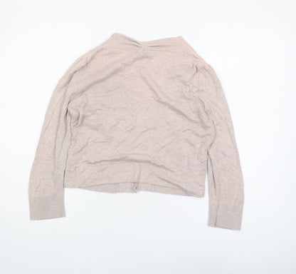 Wallis Women's Beige Cardigan, Small, Button Accent