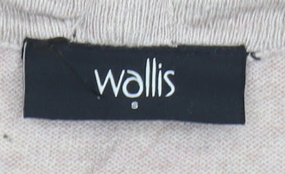 Wallis Women's Beige Cardigan, Small, Button Accent