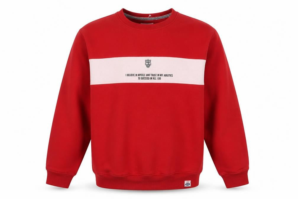 Easybuy Men's Red XL Pullover Sweatshirt with Logo