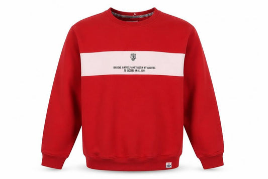 Easybuy Men's Red XL Pullover Sweatshirt with Logo
