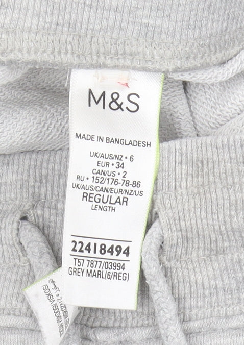 Marks and Spencer Women's Grey Jogger Trousers Size 6