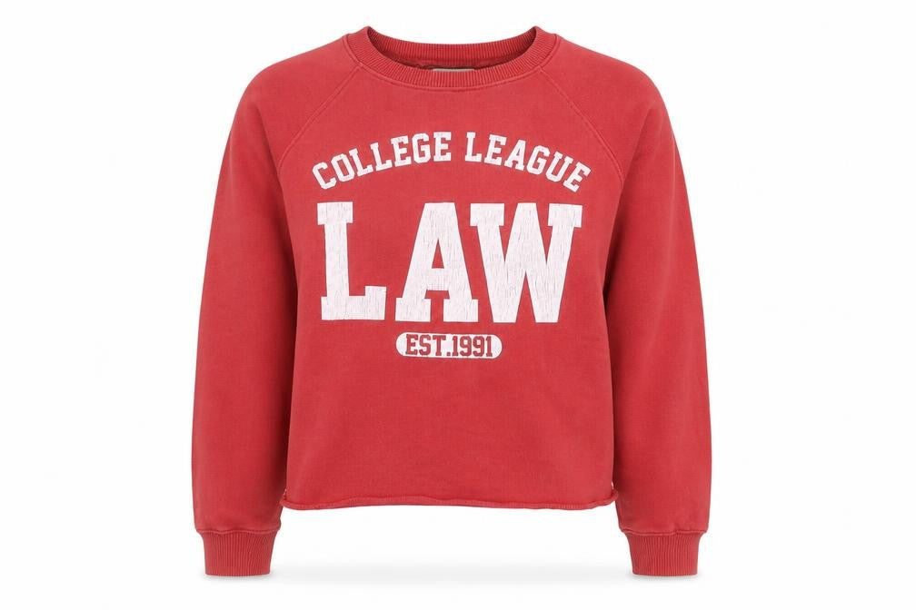 Pull&Bear Women's Red Crew Neck Sweatshirt Size 8
